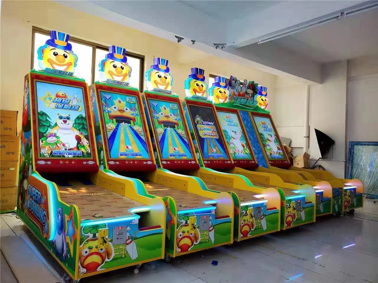 super bowling kids co-op arcade game