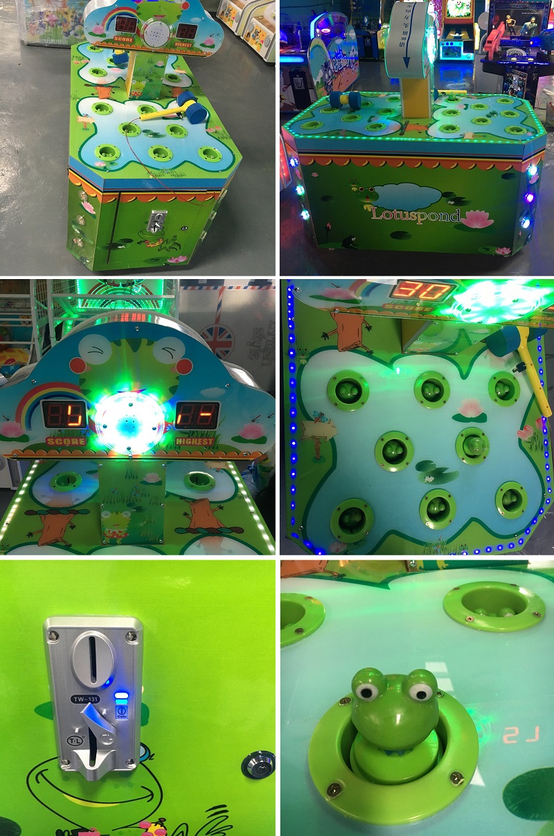 Frog Whac-a-mole Arcade Amusement Coin Operated Sport Naughty Frogs Tomy Arcade workshop process