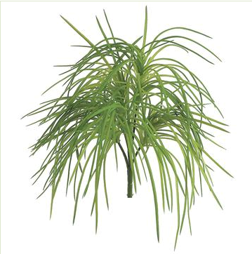 10 inch Artificial Soft PE Grass Bush Green for Indoor and Outdoor