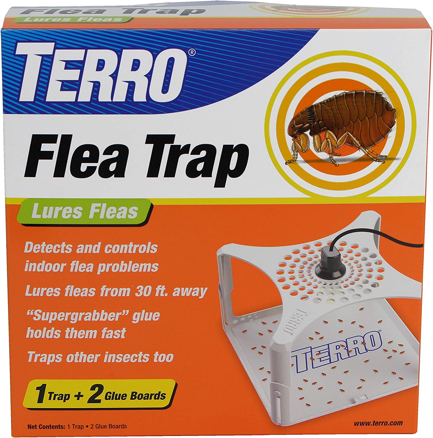 Terro Indoor Electric Refillable Flea Trap, White