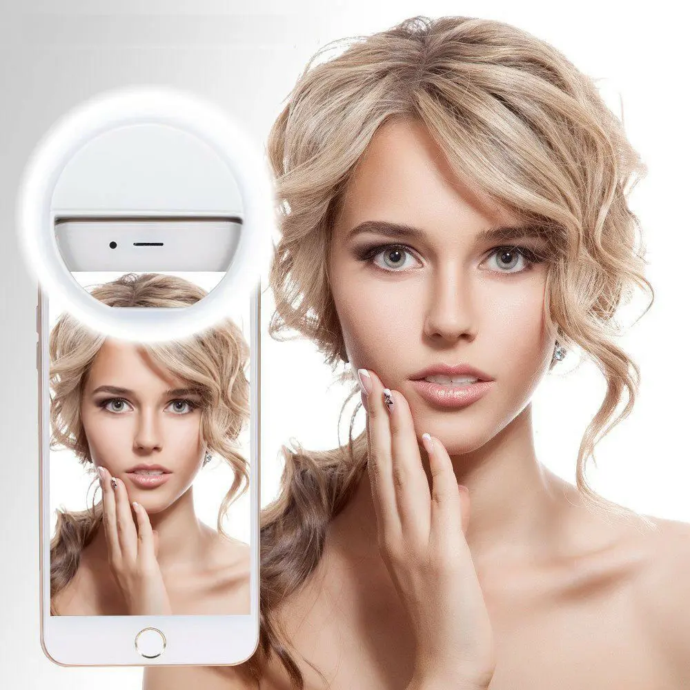 Selfie LED Ring Light 3 Mode Flash Camera Photography For iPhone Samsung LG