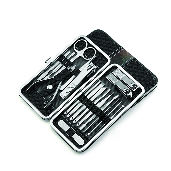18pcs Manicure Pedicure Set Stainless Nail Clippers Professional Kit Grooming Beauty