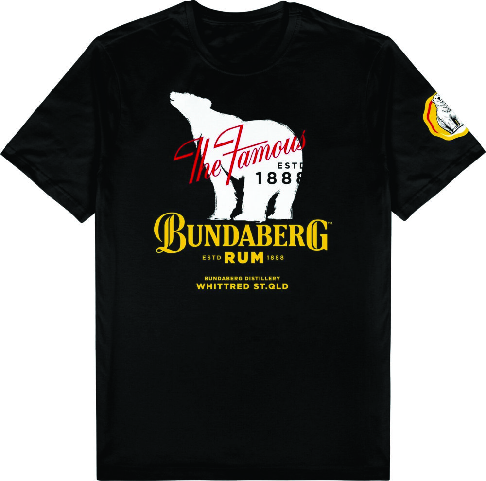 Bundy Bundaberg Rum Famous Rosette Tee Shirt Sizes L-3XL