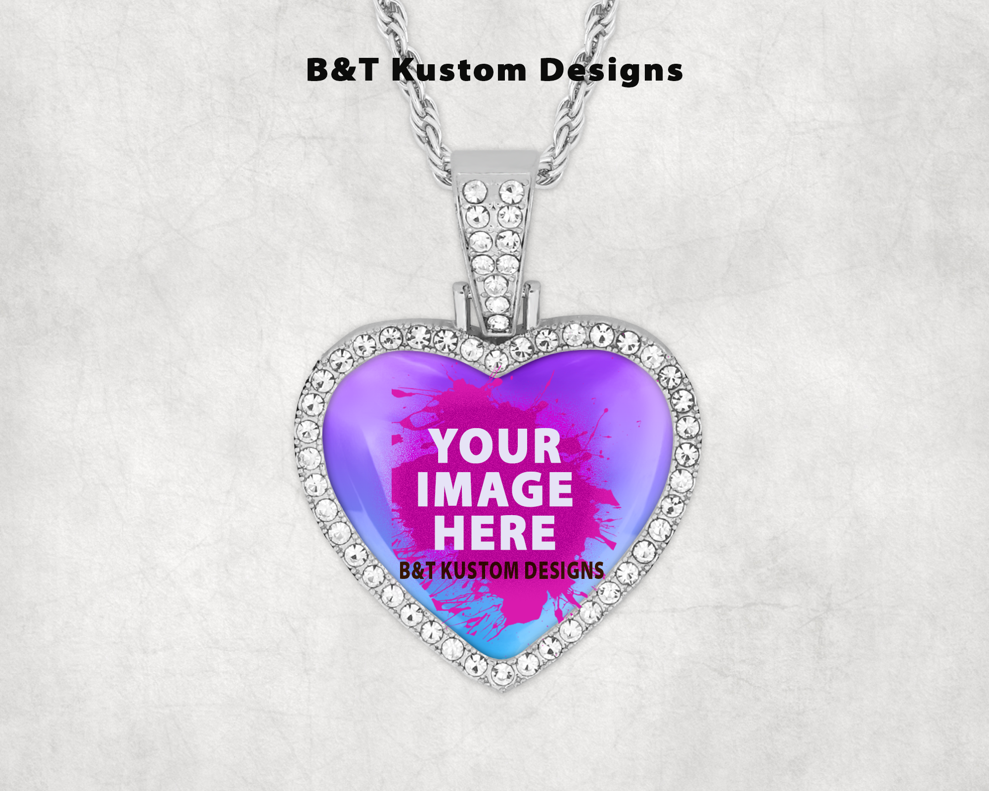 Custom Photo Heart Necklace