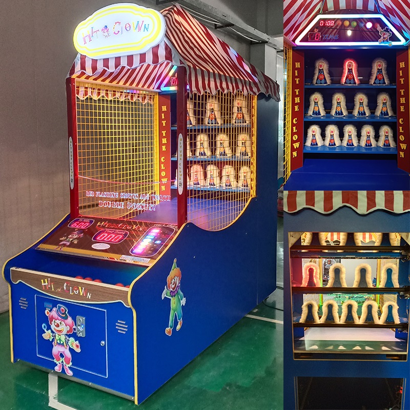 Hit-Clown-Hit-The-Penguin-Carnival-Amusement-Coin-operated-Electronic-Lottery-tickets-Redemption-Game-Machine-Tomy-Arcade