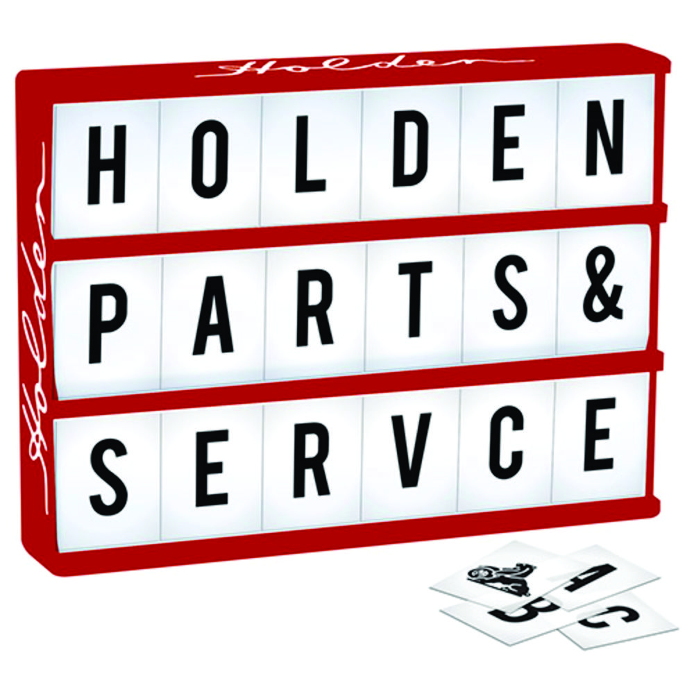 Holden Light Up Box Sign with 86 Letters and Characters