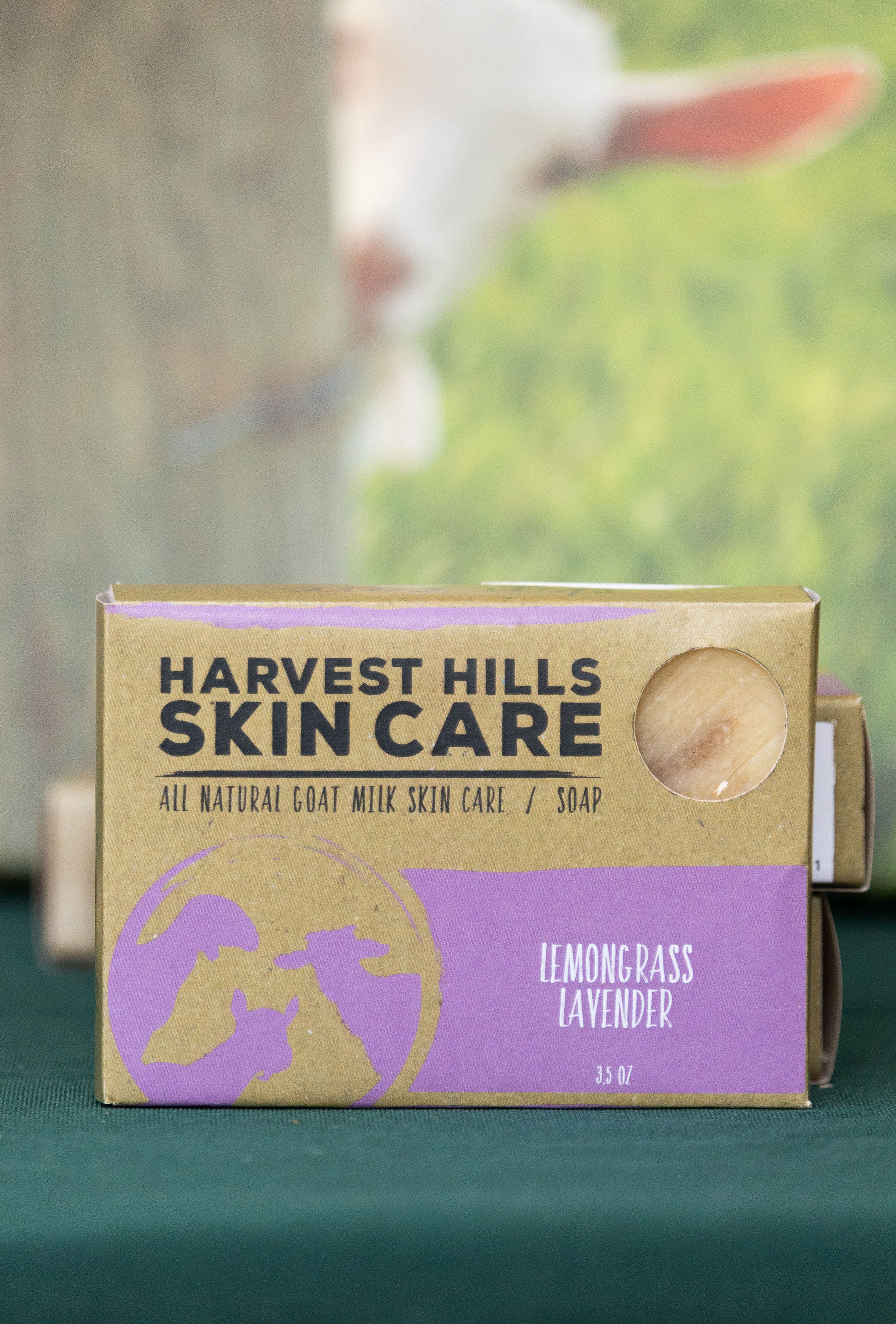 Lemongrass Lavender goat milk soap, harvest hills skin care