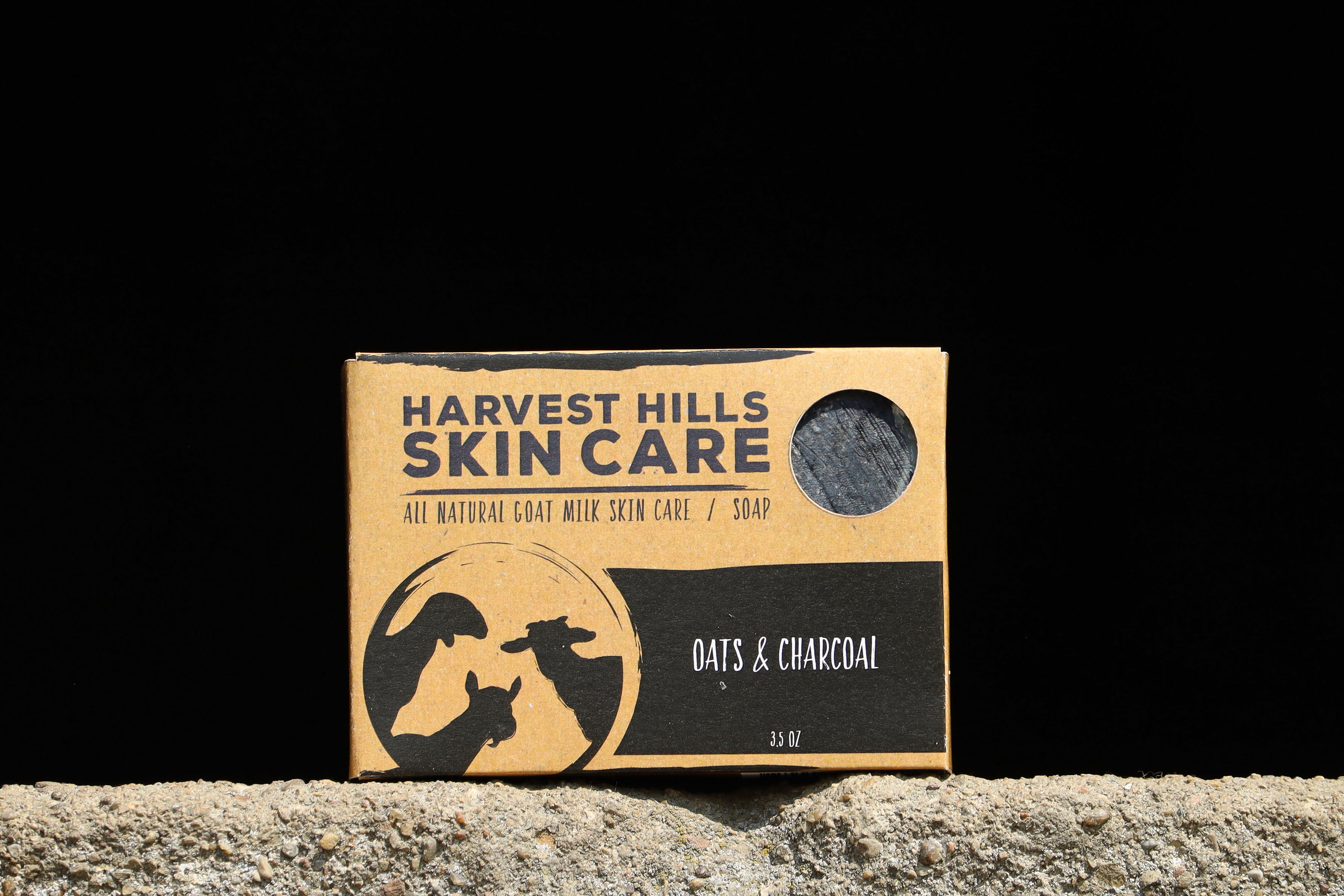 Oats and charcoal goat milk soap for oily skin and acne