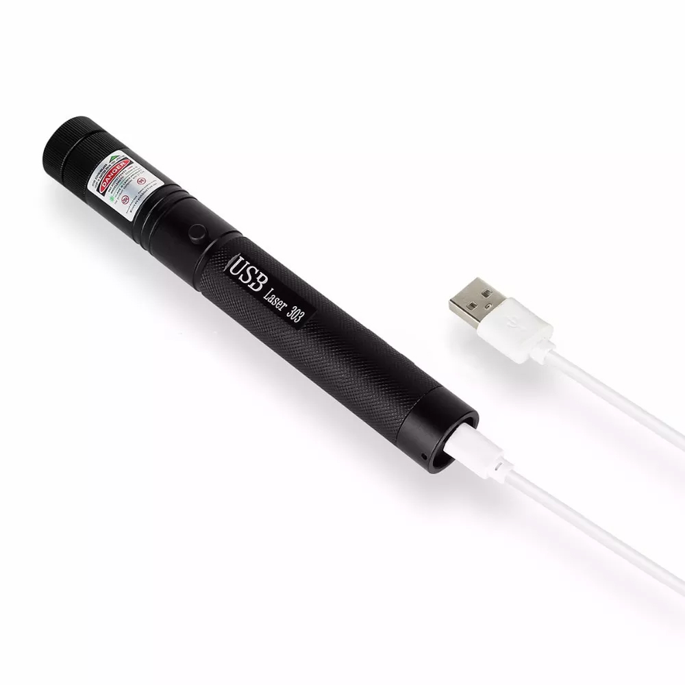 High Power Blue Laser Pointer Pen Presenter USB Powered 5000mw 450nm 8000 Meters Laser Range
