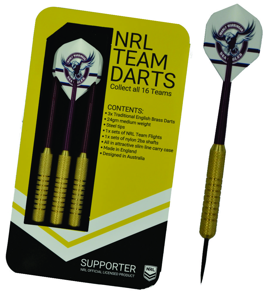 Manly Sea Eagles NRL Set of 3 Traditional English Brass Darts