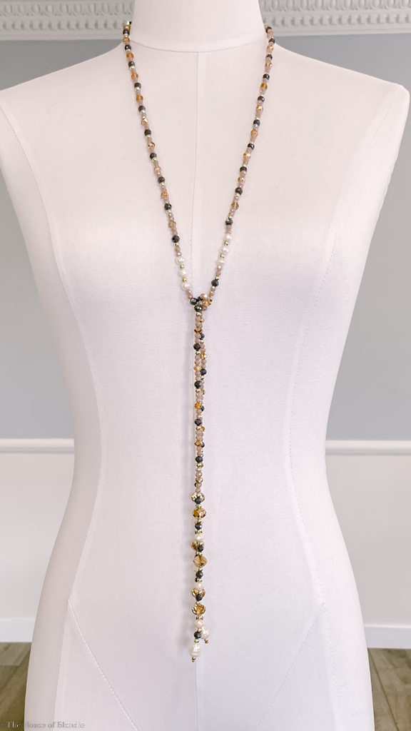 Zales Oro Diamanteâ„¢ Beaded Lariat Necklace in 14K Two-Tone Gold |  CoolSprings Galleria