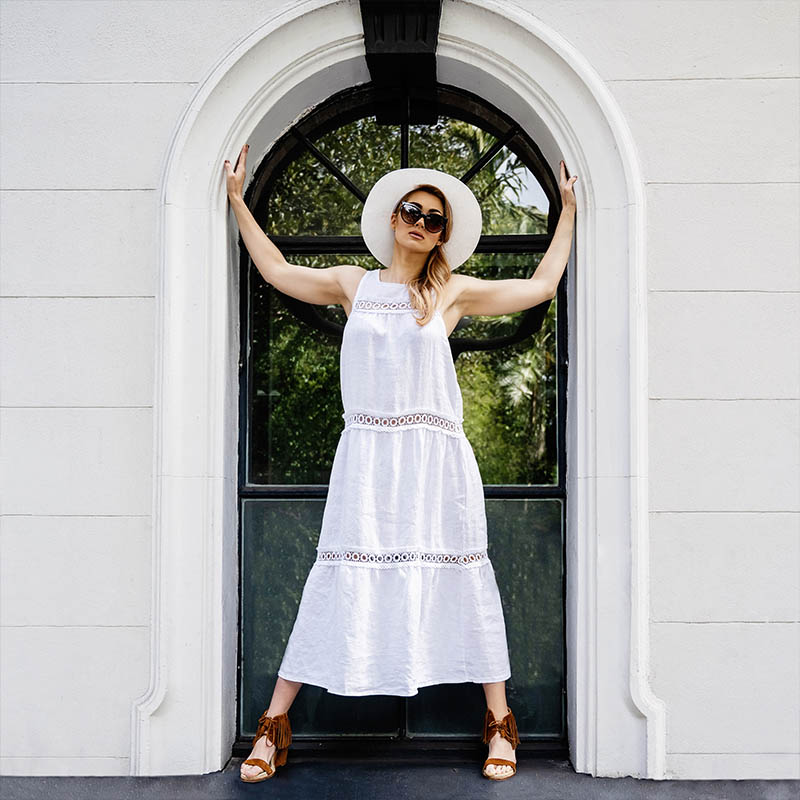 White Summer Dress By Imagine Fashion