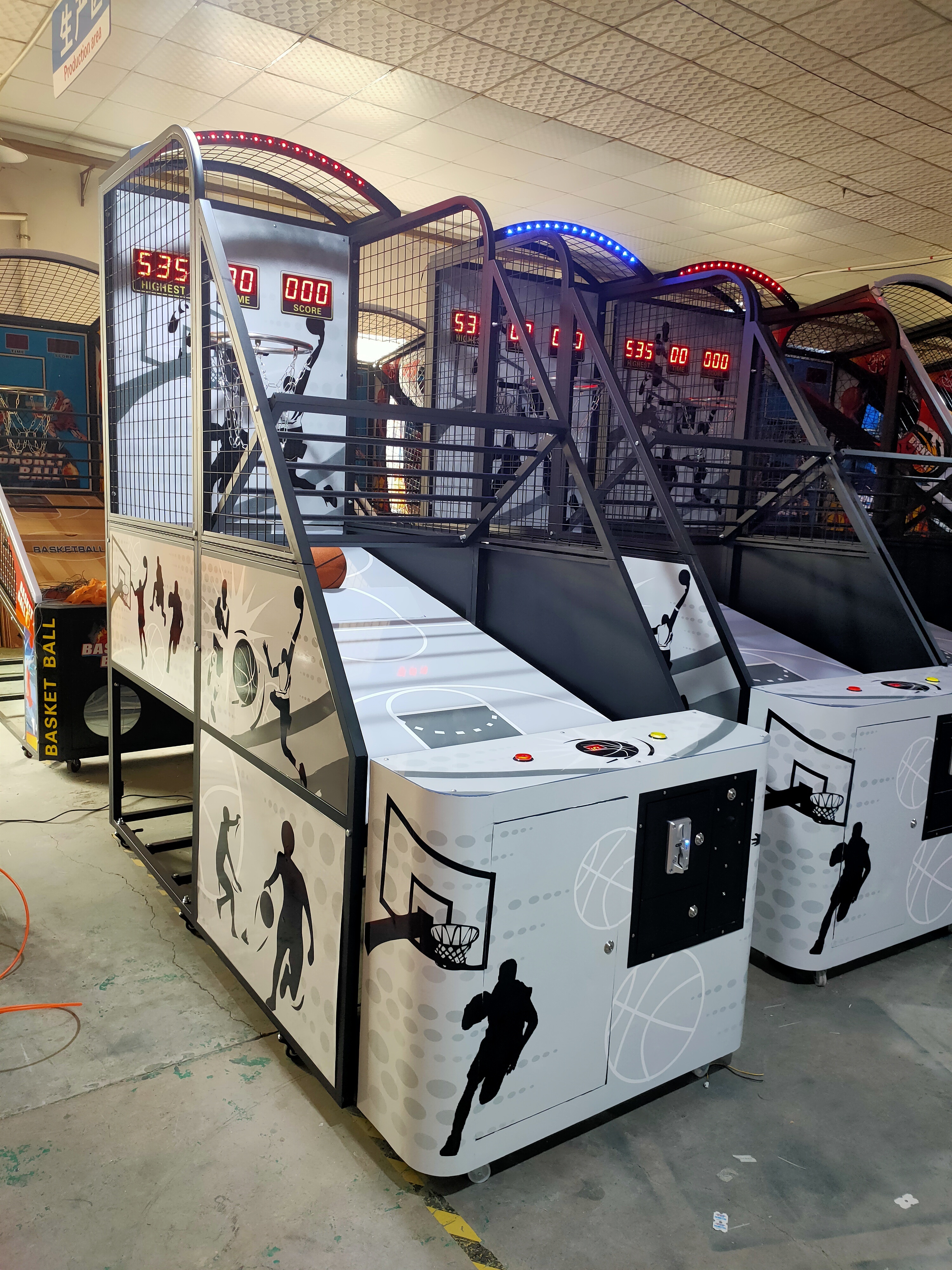 NBA fold basketball arcade game machine Tomy Arcade workshop process