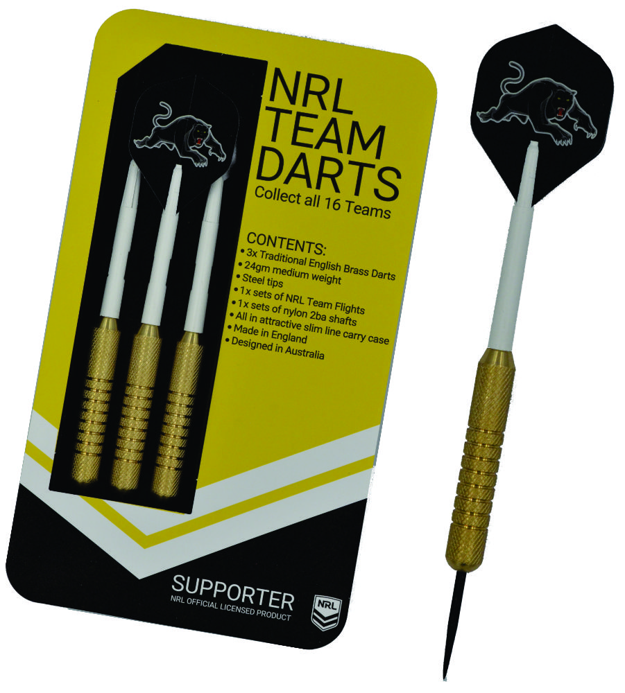 Penrith Panthers NRL Set of 3 Traditional English Brass Darts