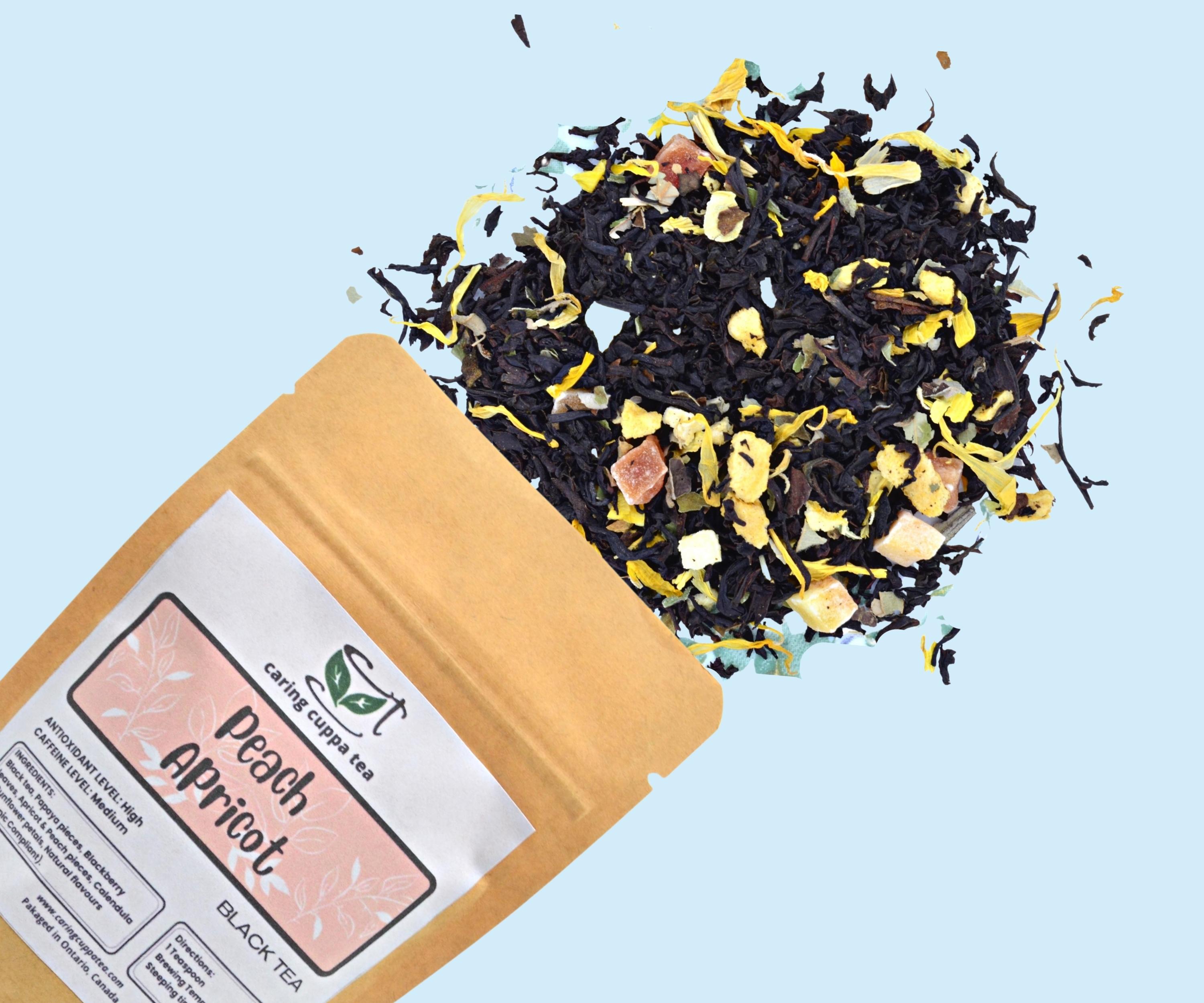 Peach Apricot Black Tea - Caring Cuppa Tea