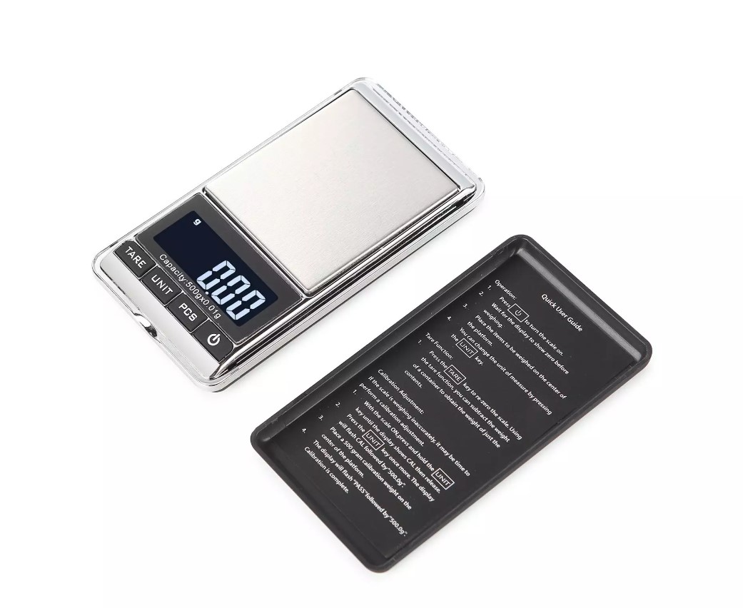 Calibrated Digital Pocket Scales Jewelry Mini Electronic Weight Scales 500g x 0.01