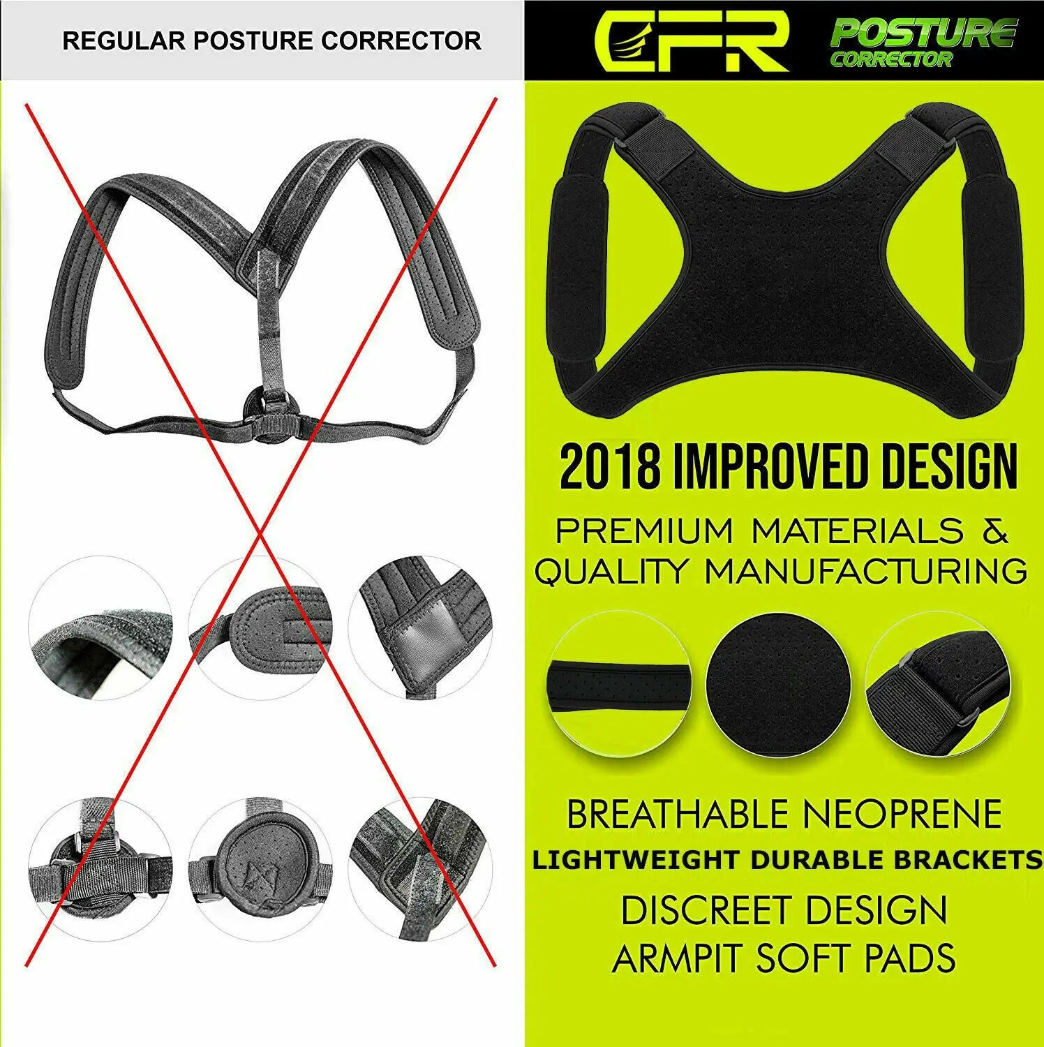 Adjustable Posture Corrector Shoulder Brace Back Support Strap Belt For Women Men 