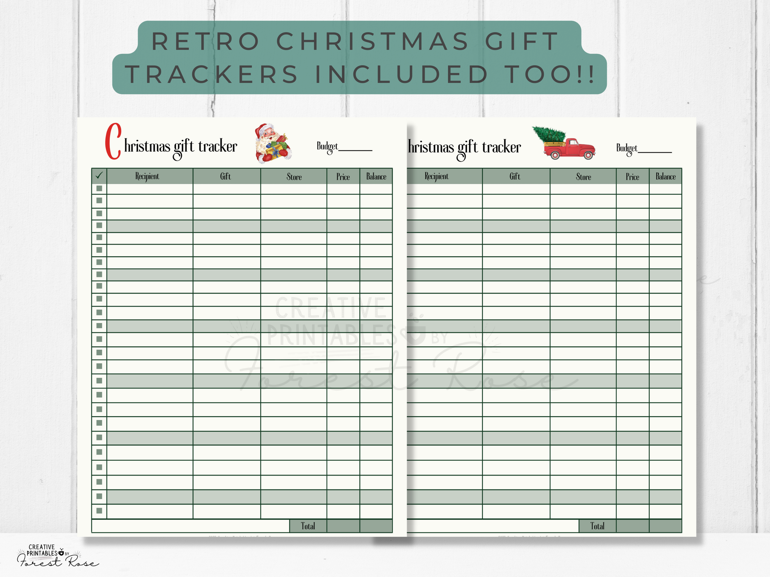 Retro Printable Secret Santa Gift Exchange Questionnaire