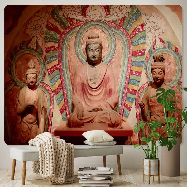 Buddha meditation tapestry