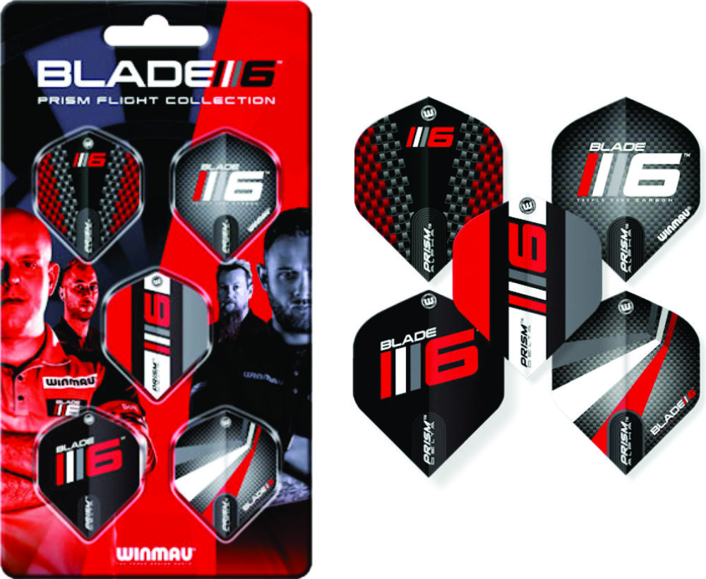 Winmau Blade 6 Prism Flight Collection Set of Five Dart Flight 