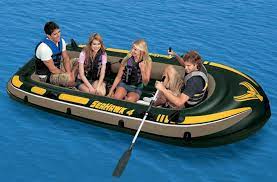 68351 INTEX Seahawk 4 Boat Set With Oars And Pump 4 Person ( 138'' x 57'' x  19''
