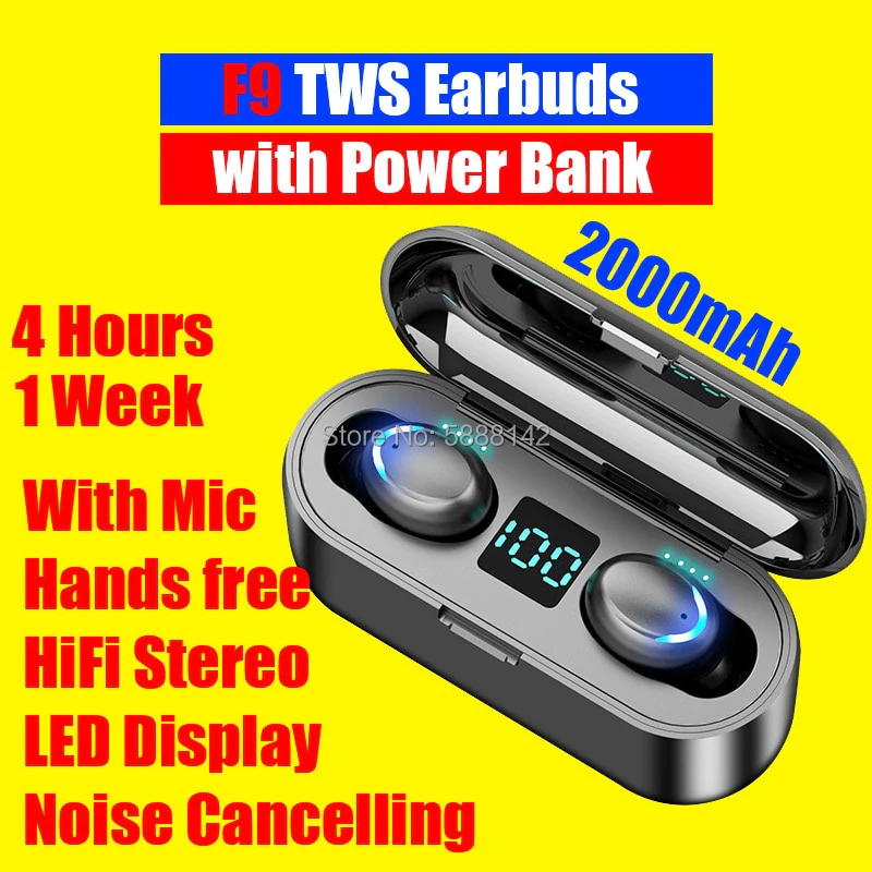 Wireless Earbuds Touch Control