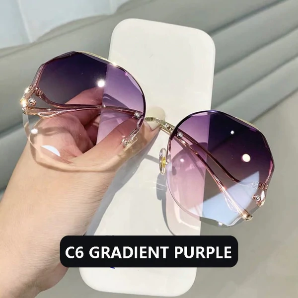 Rimless gradient sunglasses