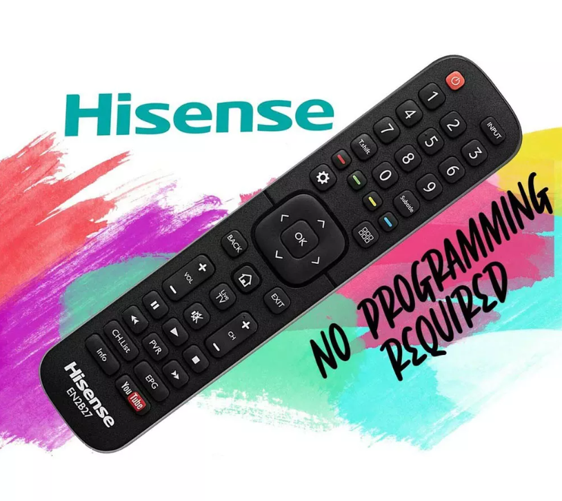 EN2B27 HISENSE TV Remote Control Replacement EN-2B27 RC3394402 01 3139 238