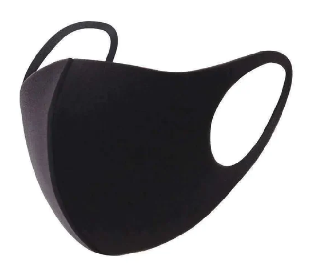 Reusable Black Face Mask Breathable Washable Stretchable Anti-Dust Unisex Protective Mouth Cover