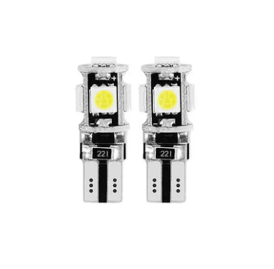 T10 White CANBUS LED 10 Pieces 5SMD Parker Number Plate LED Bulbs W5W 194 168 131 12V Auto Map Lights Accessories