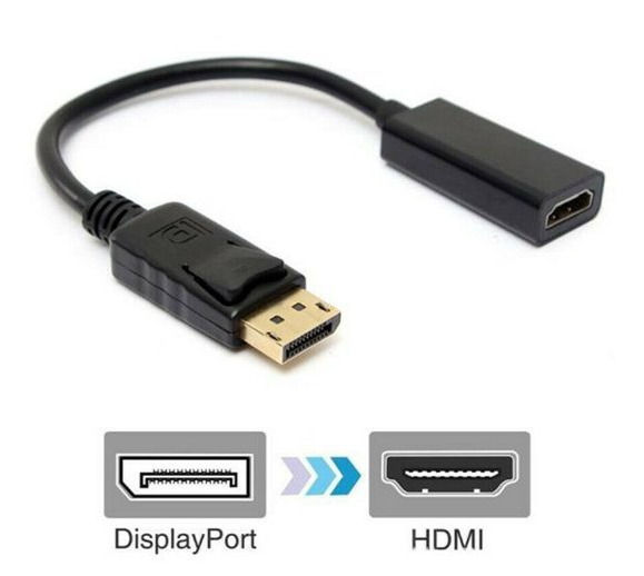 DP DisplayPort to HDMI 1080P Male to Female Cable Converter Adapter