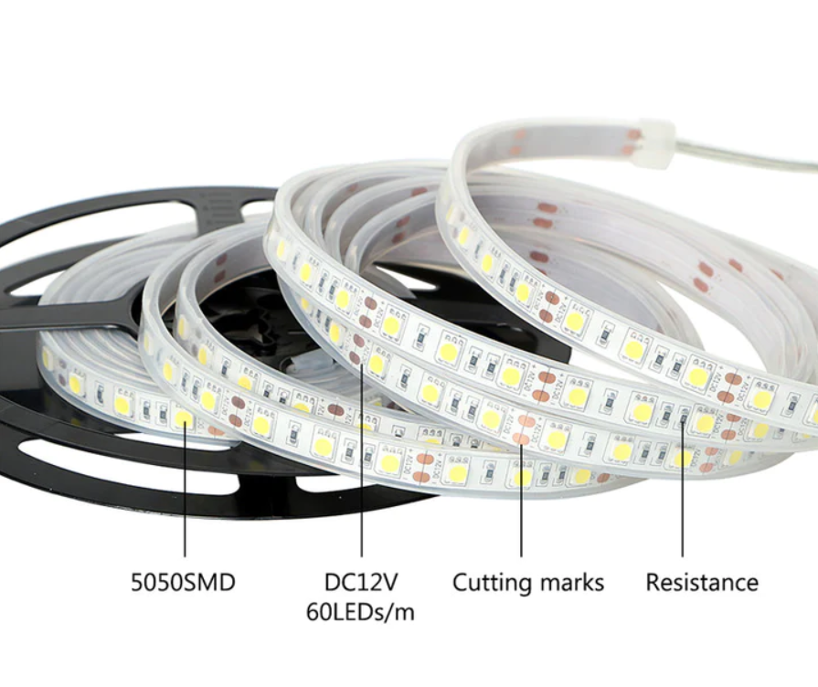 5050 RGB LED Strip Lights IP65 Waterproof 5M 300 LEDs 12V + Bluetooth Controller