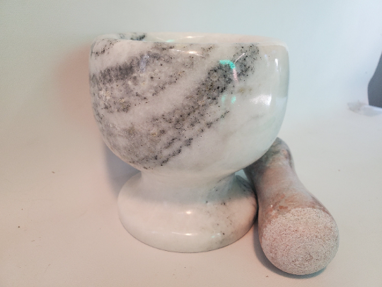Marble Swirl Mortar and Pestle
