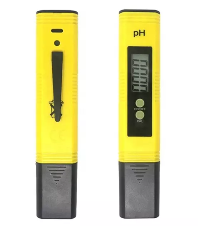 Digital PH Meter Yellow Tester Pen 2 PH Water Tester Hydroponics Aquarium