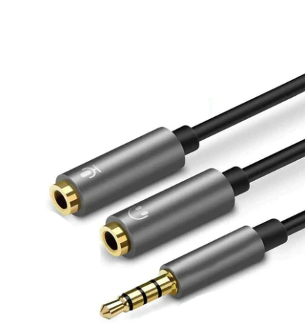 3.5mm Audio Splitter Cable For Computer Jack 3.5mm to 2 Female Y Splitter AUX Cable Amplifier Adapter