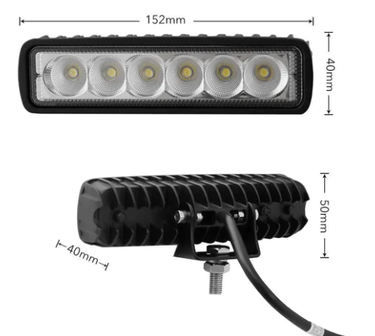 30W LED Light Bar 6" inch Flood Work Lights 12V 24V Off road 4WD UTE Truck