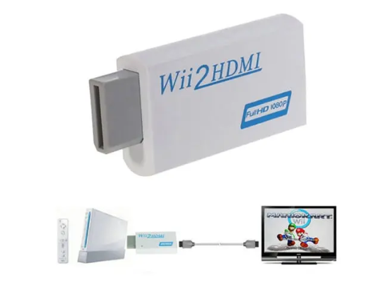 Wii To HDMI Converter with 3.5mm Audio Adapter 1080p HD Video Output