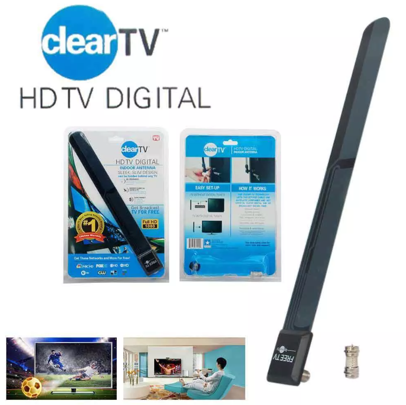 Clear TV Key Digital Indoor Antenna Receiver Ditch Cable Satellite HDTV Free TV