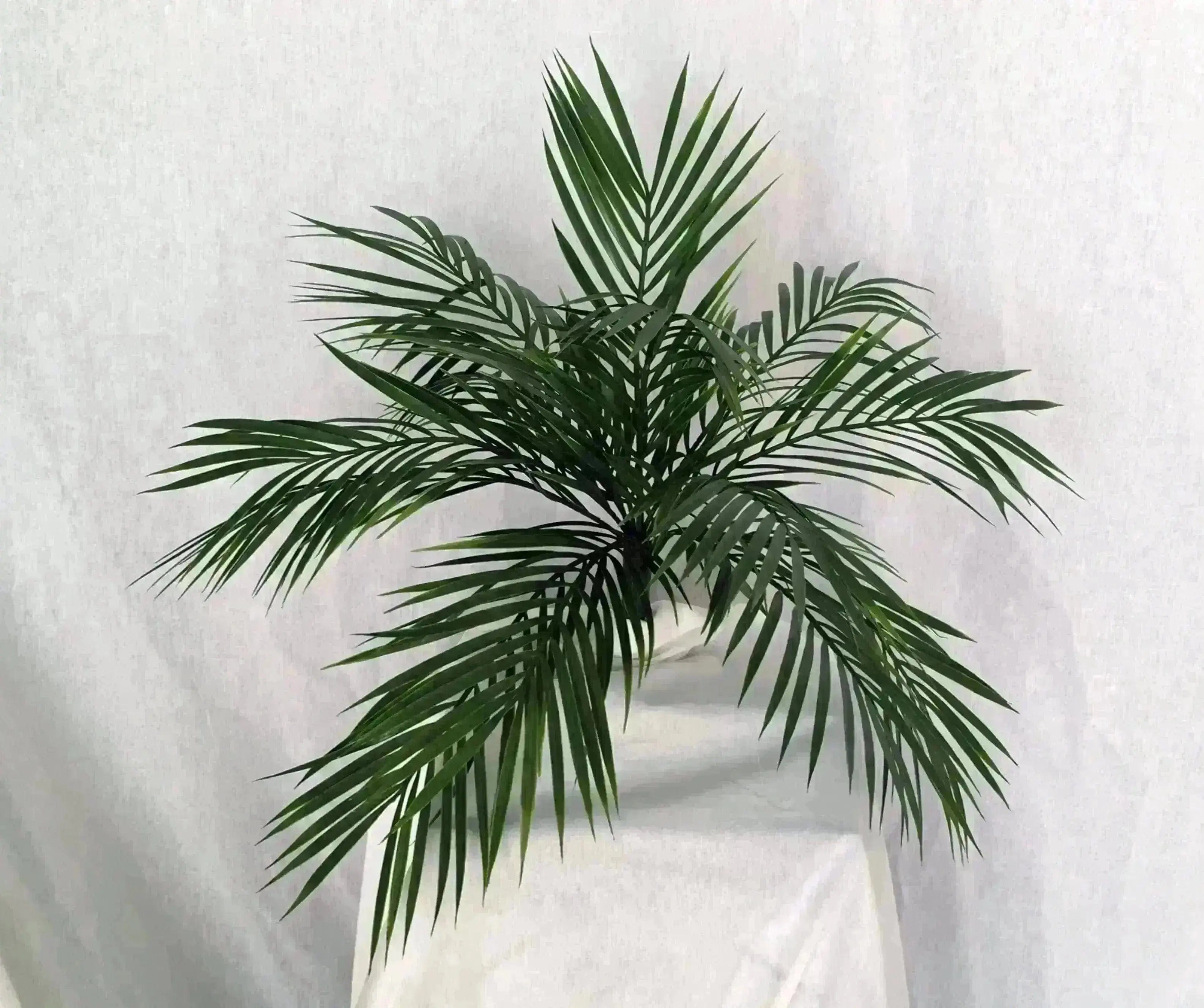 19 inch Artificial PVC Areca Palm Plant Indoor and Outdoor
