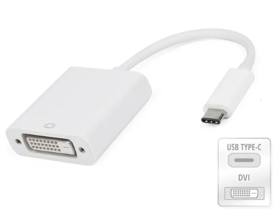 TypeC to DVI Video Converter USB-C USB 3.1 Cable for MacBook Laptop
