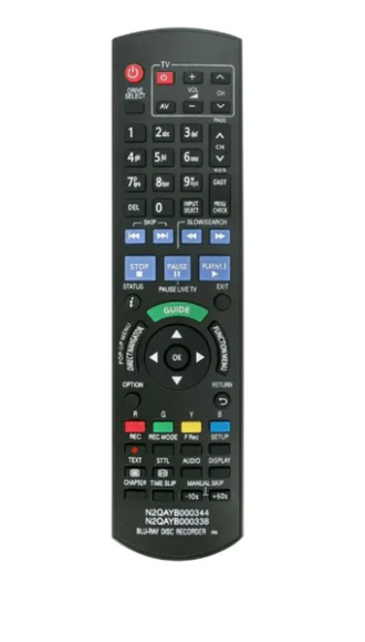 Panasonic N2QAYB000338 Remote Replacement Substitute N2QAYB000344-DMRXW350 DMRXW450 