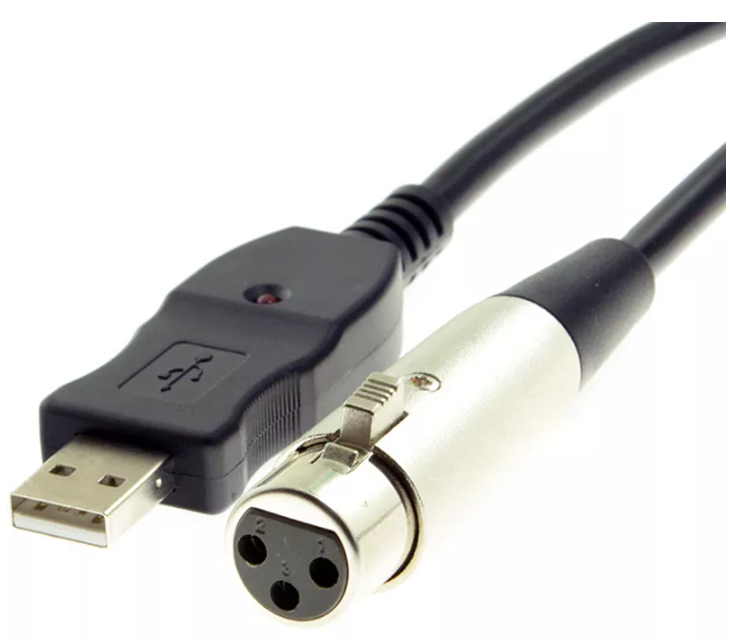 XLR to USB Cable Male to Female 3M Cord Adapter Audio Vocal Recorder Microphone