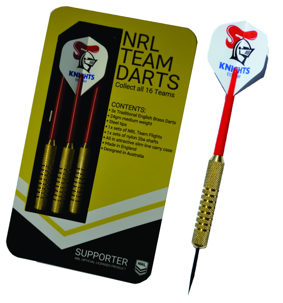 Newcastle Knights NRL Set of 3 Traditional English Brass Darts