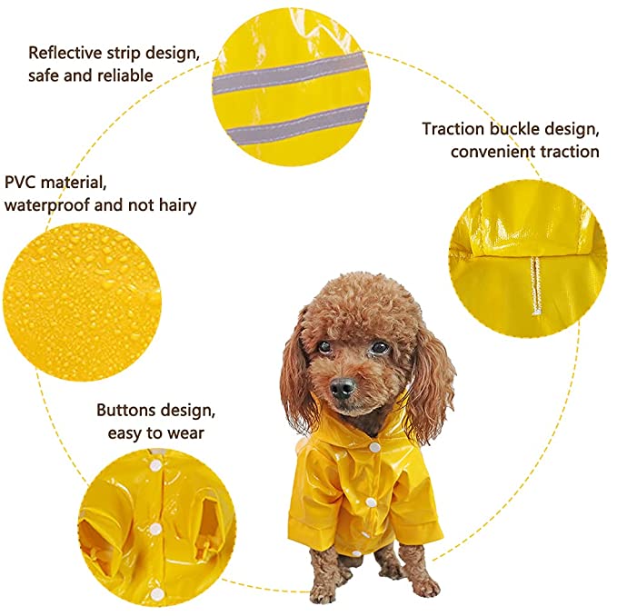 Pets Hooded Raincoats 