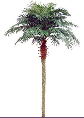 8 Foot Artificial Silk Phoenix Palm Tree for Indoor and Outdoor
