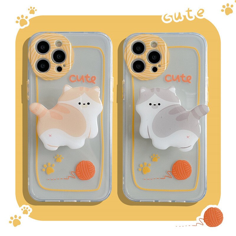 iPhone case with Cute Cat Holder