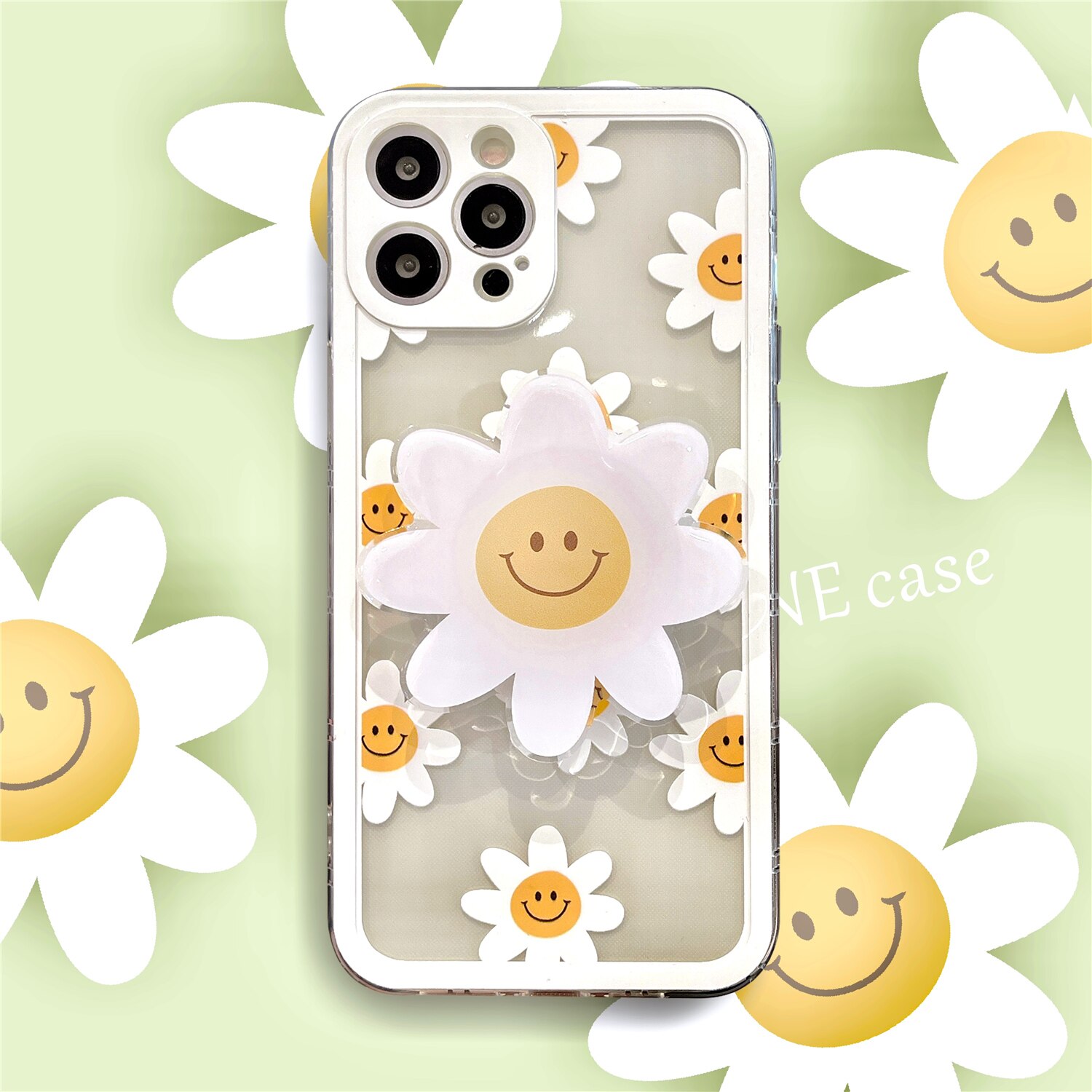 iPhone case with daisy holder