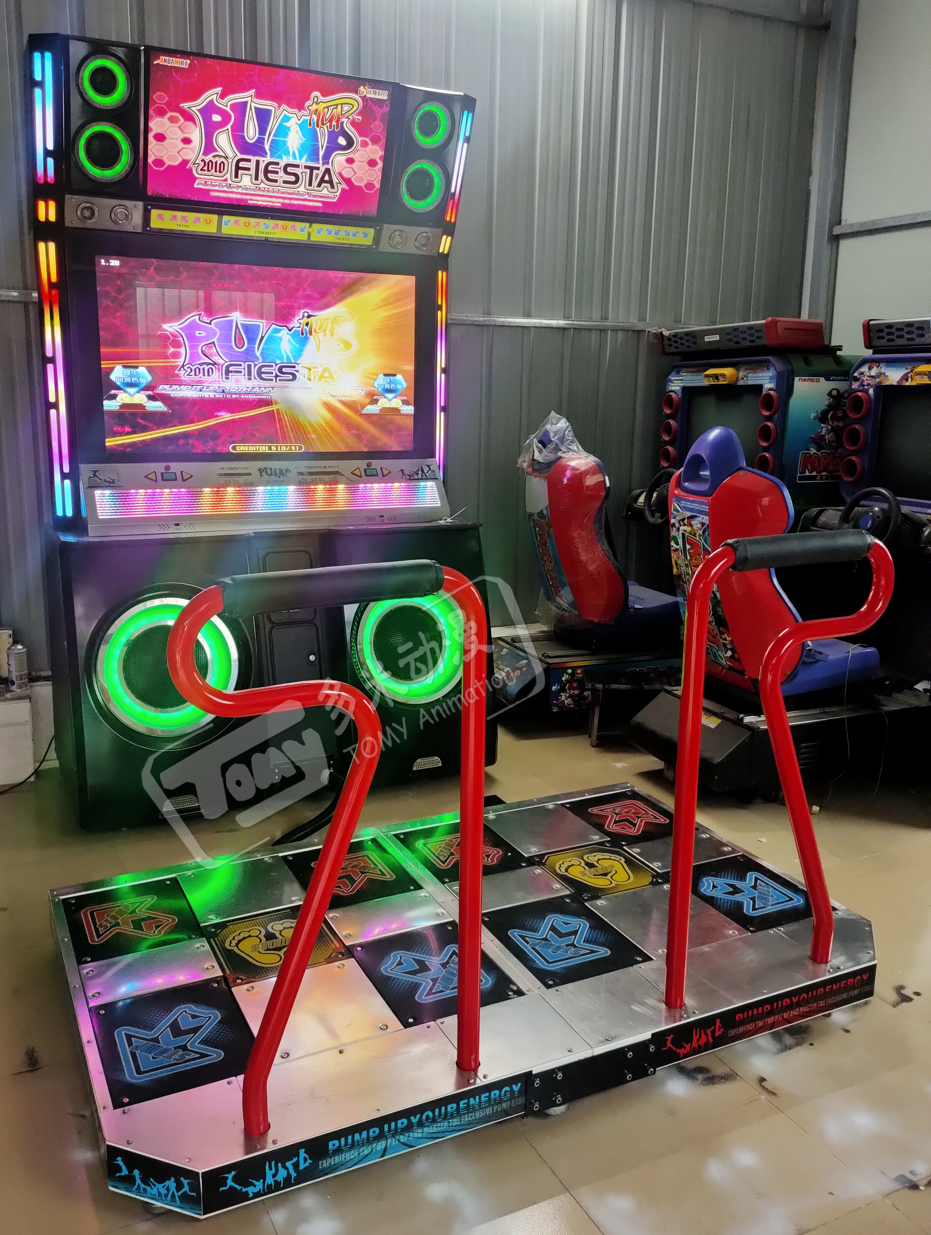 pump-it-up-fiesta-piu-2010-dancing-musice-arcade-game-machine-tomy-arcade-workshop-process