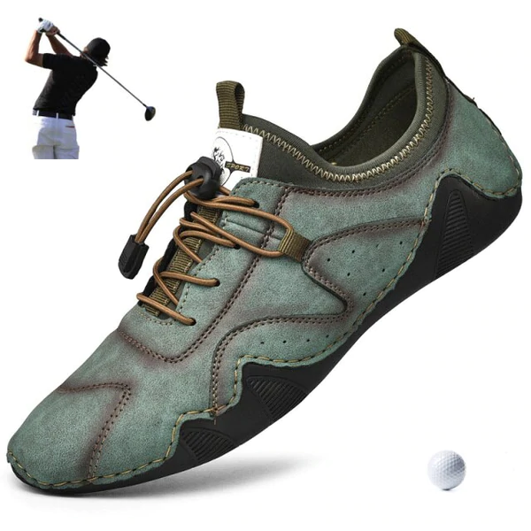 Men's leather golf shoes